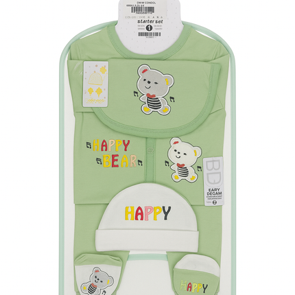 7 Pcs Baby Gift Set (0–6 Months) – Soft Cotton Essential