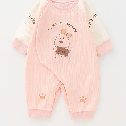 Cute Pink Animal Printed Baby Romper