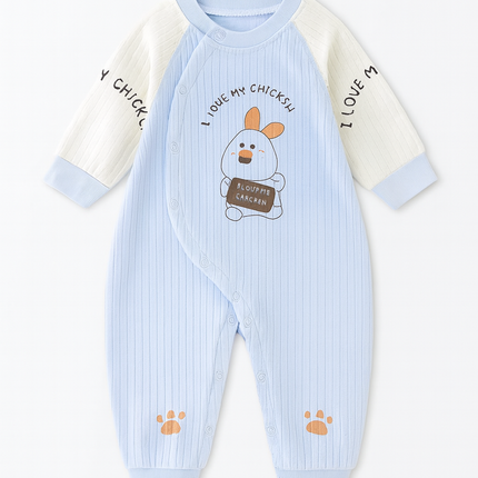 Cute Bule Animal Printed Baby Romper