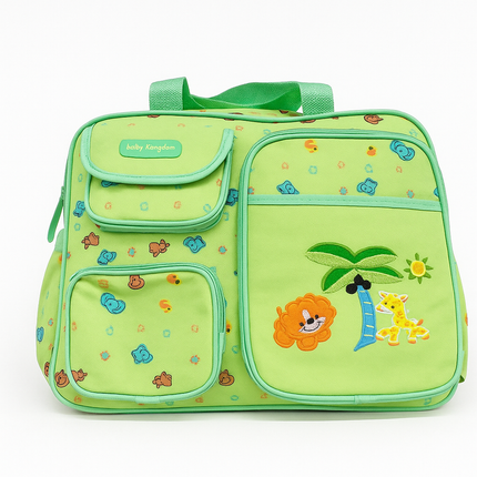 Baby Kingdom Cartoon Baby Diaper Bag – Green Jungle Design