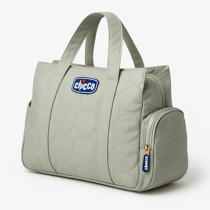 Chicco Quilted Baby Diaper Bag – Soft Sage Green
