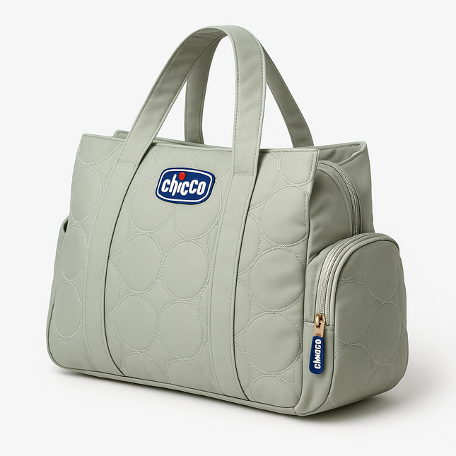 Chicco Quilted Baby Diaper Bag – Soft Sage Green