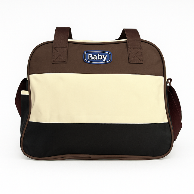 Classic Baby Travel Diaper Bag – Brown, Cream & Dark Brown