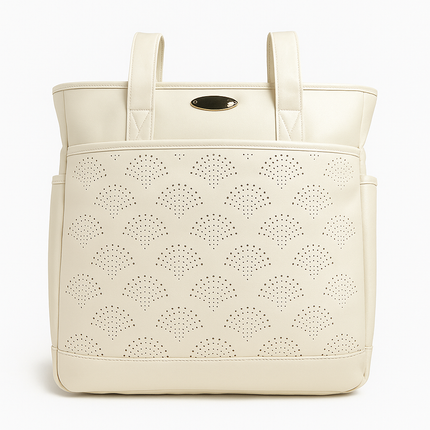 PU Leather Mommy Tote Bag – Beige