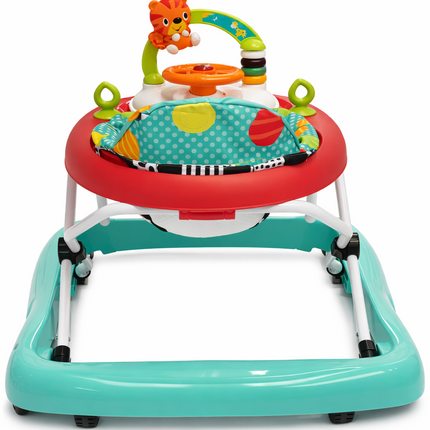 Bright Starts Baby Activity Walker with Steering Wheel – Red & Teal