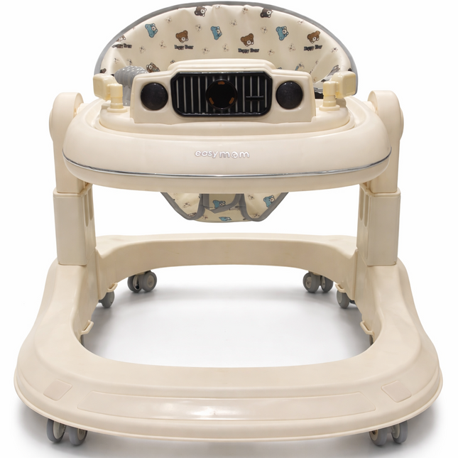 Easyman Adjustable Baby Walker with Music Panel & Soft Cushioned Seat