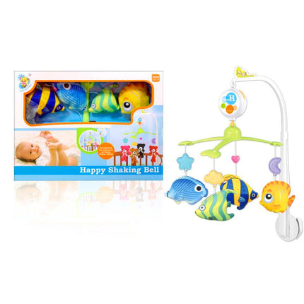 Happy Shaking Bell Musical Baby Crib Mobile | Colorful Plush Hanging Toys