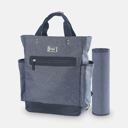 Tinnies Baby Diaper Bag Pack Minimal Textured Blue