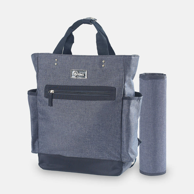 Tinnies Baby Diaper Bag Pack Minimal Textured Blue