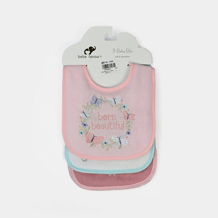 Infant Baby Bib Pack Of 3 Born Beautiful