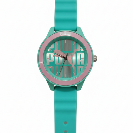 Girls Teal Analog Watch – Stylish Silicone Strap | Modern Fashion Dial