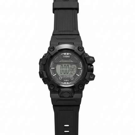 Kids Heavy-Duty Digital Sports Watch – Black | Rugged & Durable Design