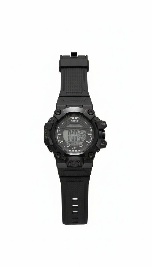 Kids Heavy-Duty Digital Sports Watch – Black | Rugged & Durable Design
