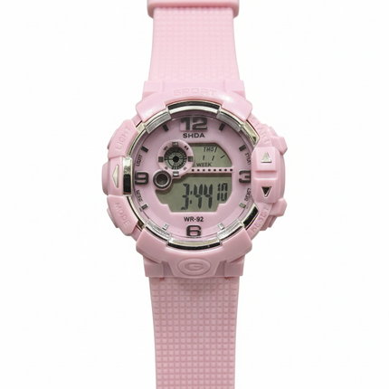 Kids Sport Digital Watch – Pink | Dual Display & Durable Design