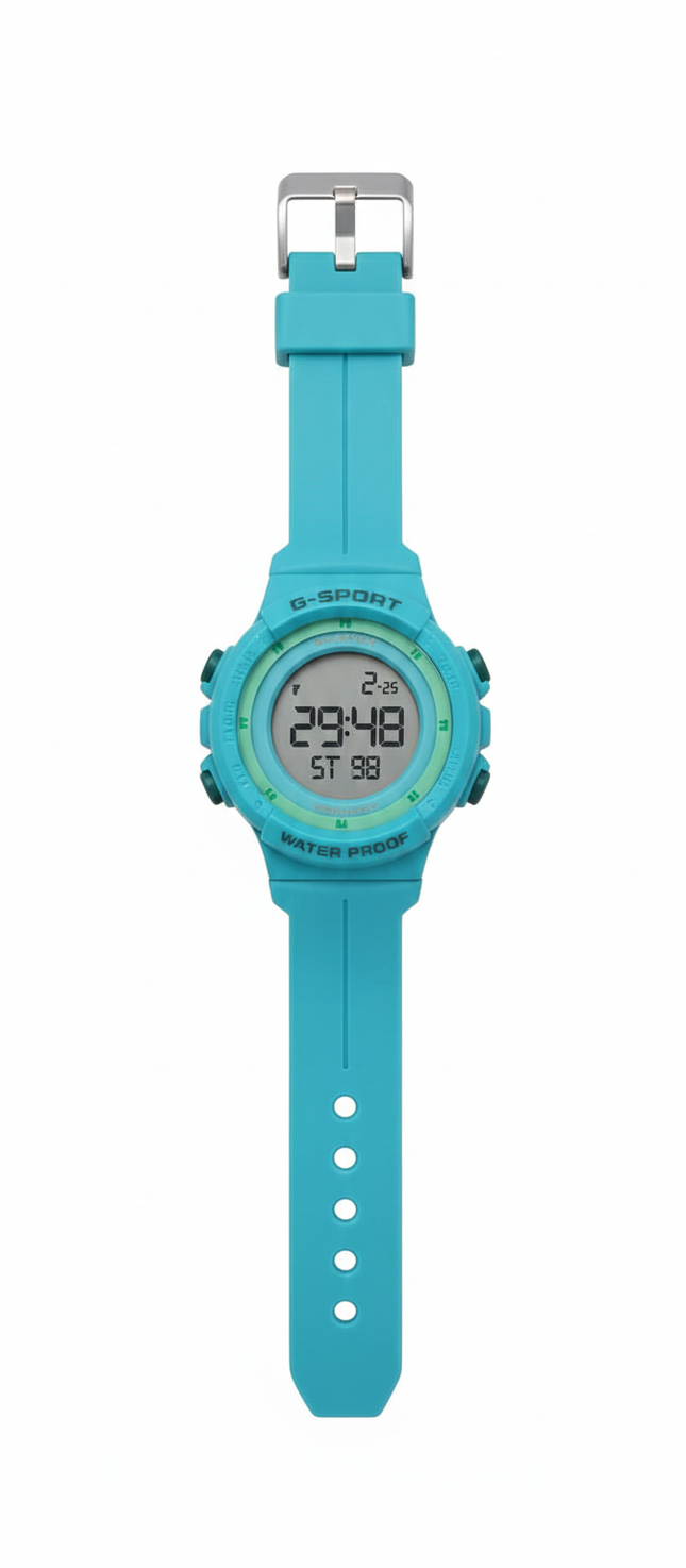 Kids G-Sport Digital Watch – Aqua Blue | Waterproof Sports Watch
