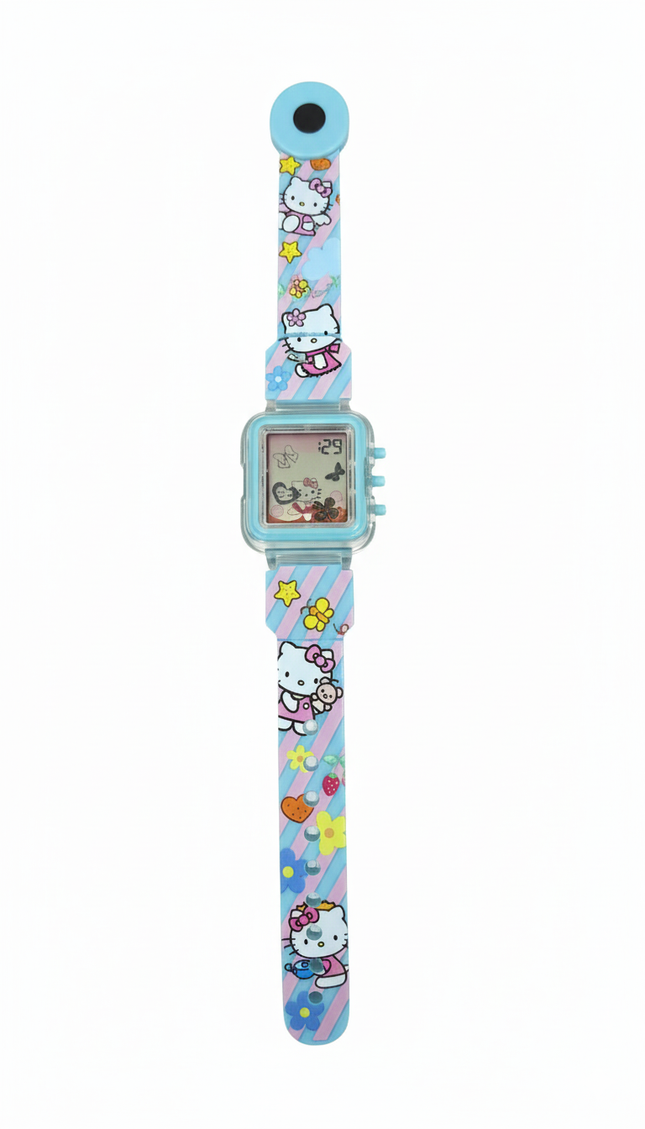 Kids Cartoon Digital Watch – Cute Kitty Design | Colorful & Fun