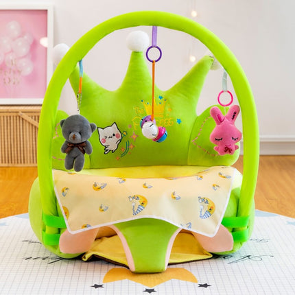 CROWN BABY FLOOR SEAT WITH TOY BAR GREEN