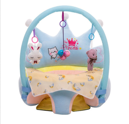 CROWN BABY FLOOR SEAT WITH TOY BAR BLUE