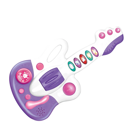 HUANGER Dynamic Guitar – Musical Learning Toy for Kids (Lights & Sound | 18M+)