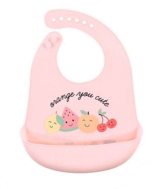 Baby Silicon Bib Orange You Cute Pink
