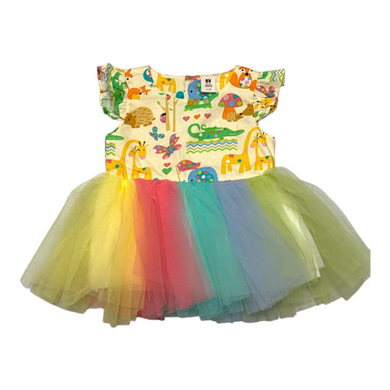 Rainbow colour Beautiful Baby Frock