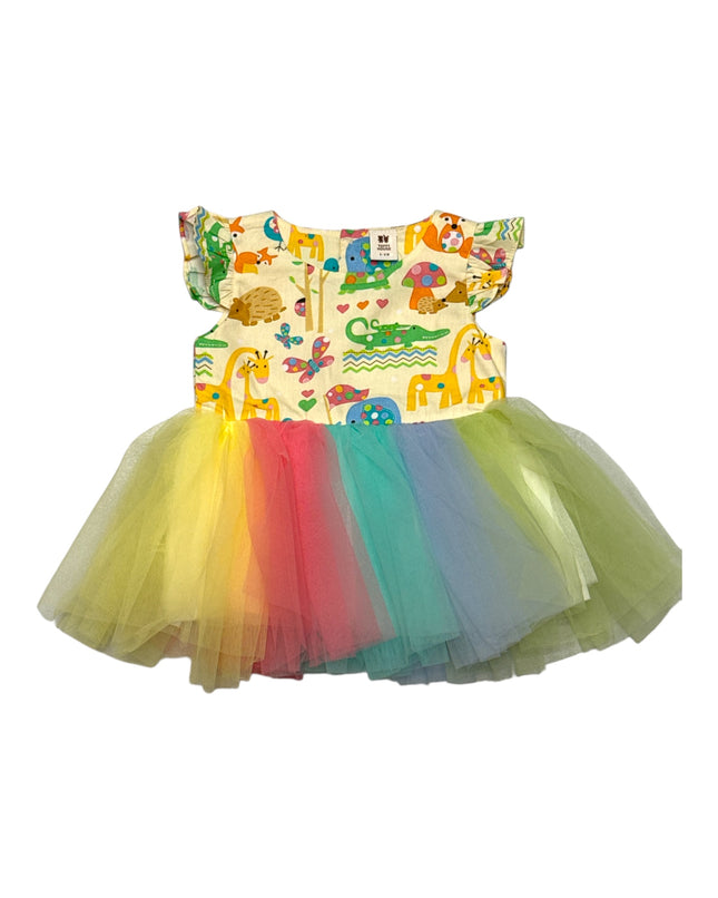 Rainbow colour Beautiful Baby Frock