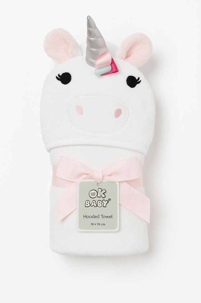 OK Baby Hooded Towel – Soft, Cute & Magical Unicorn Design