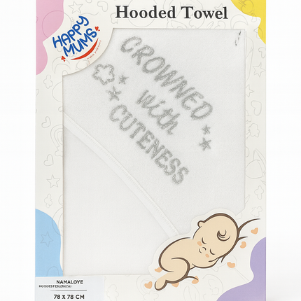 Crowned with Cuteness” Hooded Towel