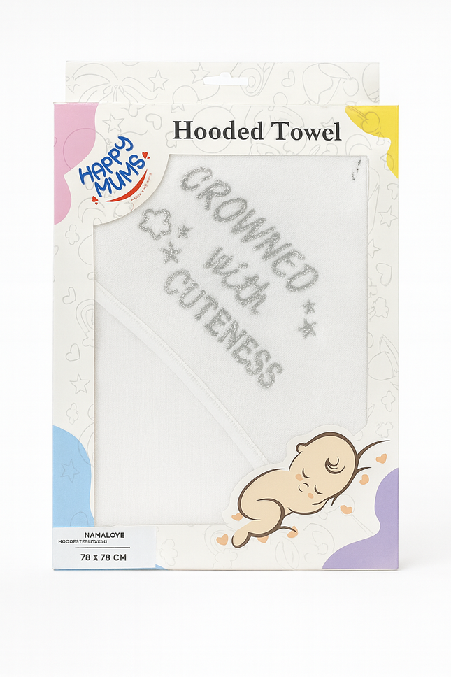 Crowned with Cuteness” Hooded Towel