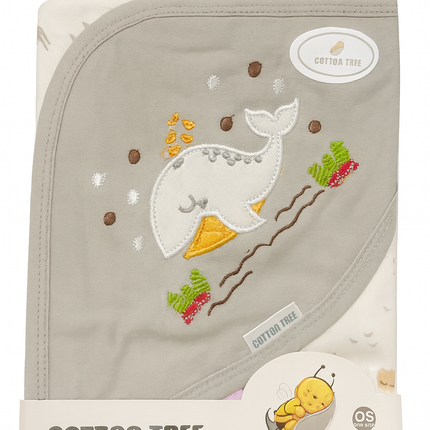 Cotton Tree Baby Wrapping Sheet – Whale Design