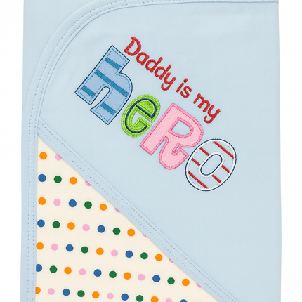 🧡 Daddy Is My Hero – Soft Baby Hooded Towel
