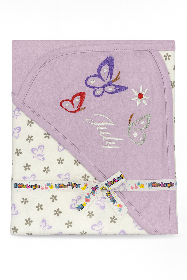 🦋 July Butterfly Dreams – Little Laughs Baby Hooded Towel