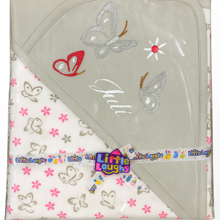 🦋 July Butterfly Dreams – Little Laughs Baby Hooded Towel