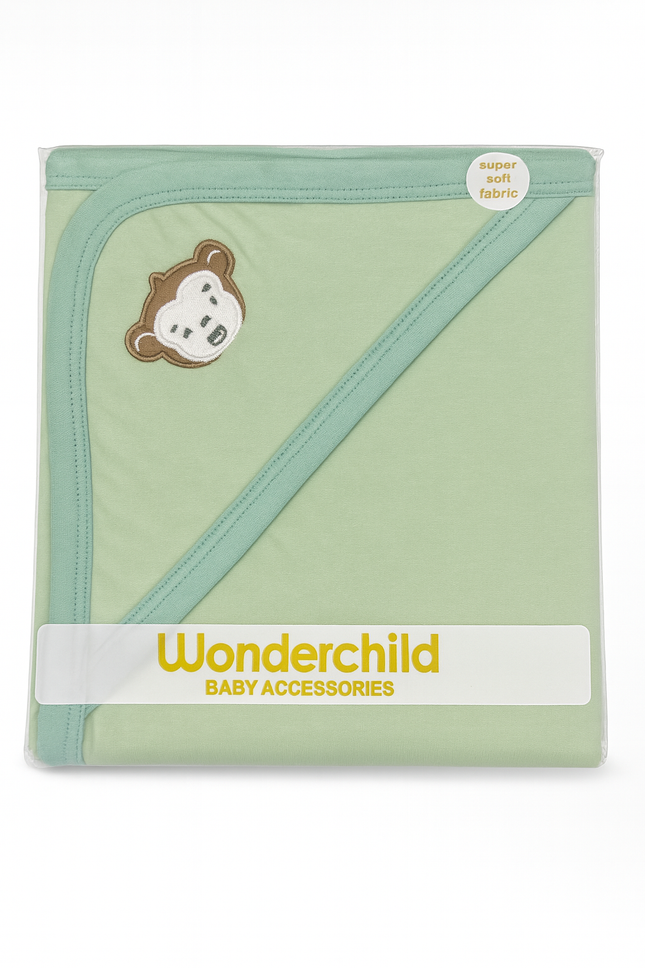 🍐 Wonderchild “Be Healthy” Baby Hooded Towel – Super Soft Comfort
