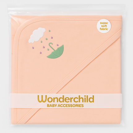 🍐 Wonderchild “Be Healthy” Baby Hooded Towel – Super Soft Comfort