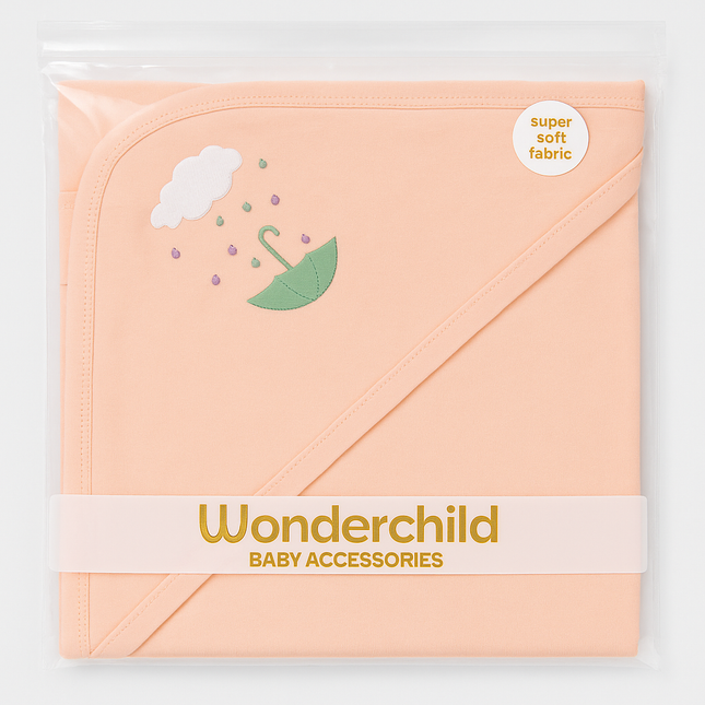 🍐 Wonderchild “Be Healthy” Baby Hooded Towel – Super Soft Comfort