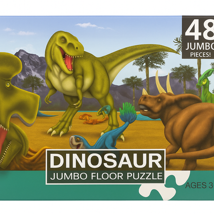 Dinosaur Jumbo Floor Puzzle – 48 Piece Educational Learning Toy for Kids (Ages 3+) 🦖🧩
