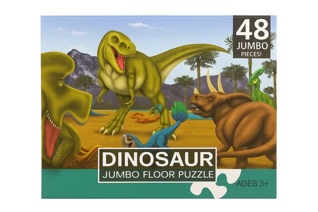 Dinosaur Jumbo Floor Puzzle – 48 Piece Educational Learning Toy for Kids (Ages 3+) 🦖🧩