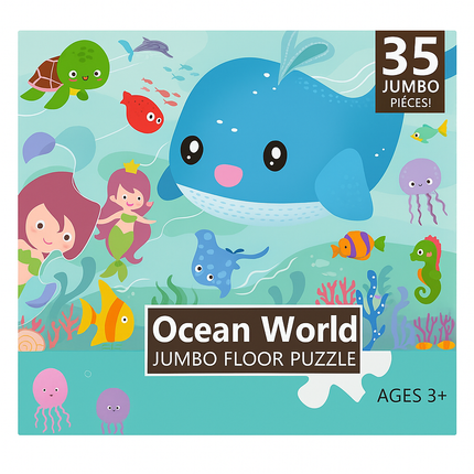 Ocean World Jumbo Floor Puzzle – 35 Pieces Educational Toy for Kids (Ages 3+) 🌊🐳
