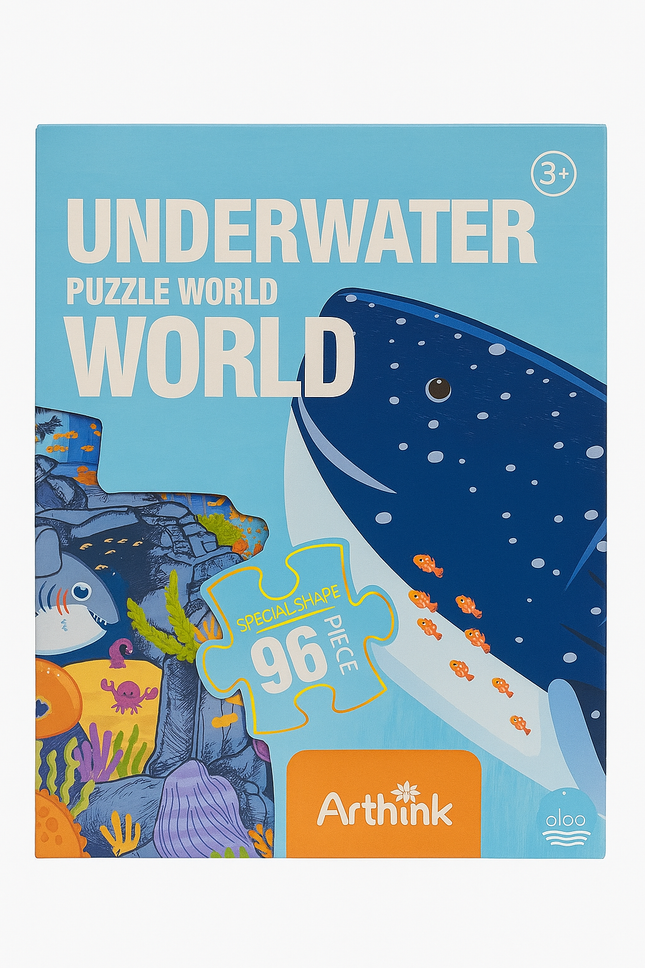 Underwater World Puzzle – 96 Piece Educational Ocean Adventure Puzzle for Kids (Ages 3+) 🌊🐠