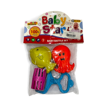 Baby Star Rattle Toy Set – Colorful Fun Rattles for Infants