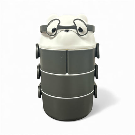 3-Layer Panda Lunch Box – Leakproof Stackable Food Container