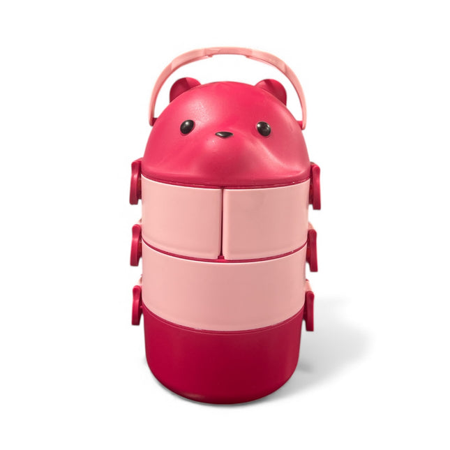 3-Layer Bear Lunch Box – Cute & Leakproof Food Container