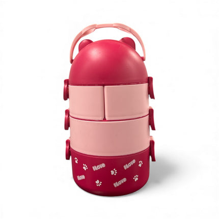 3-Layer Bear Lunch Box – Cute & Leakproof Food Container