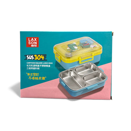Laxson SUS304 Stainless Steel Lunch Box – Cartoon Dino Design