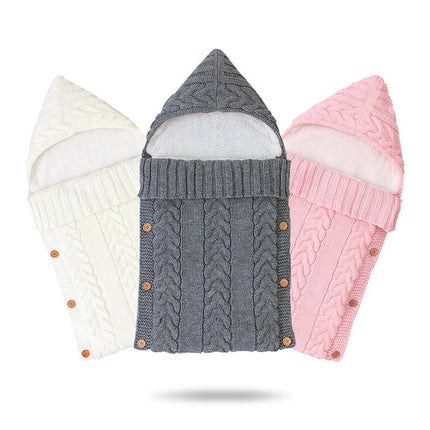 Newborn Baby Sleeping Bag with Sherpa Lining -(0-6Months) Gray
