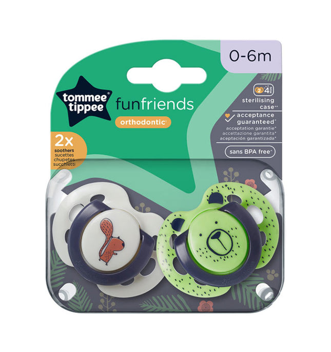 TOMMEE TIPPEE CLOSE TO NATURE FUN FRIEND PACIFIER 0,6