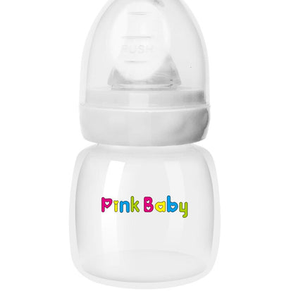 Pink Baby Plastic Feeding Bottle 2oZ
