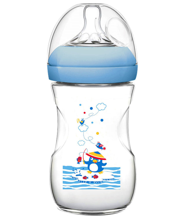 Pink Baby Plastic Feeding Bottle 9OZ