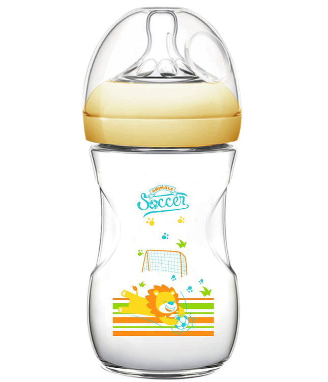 Pink Baby Plastic Feeding Bottle 9oz